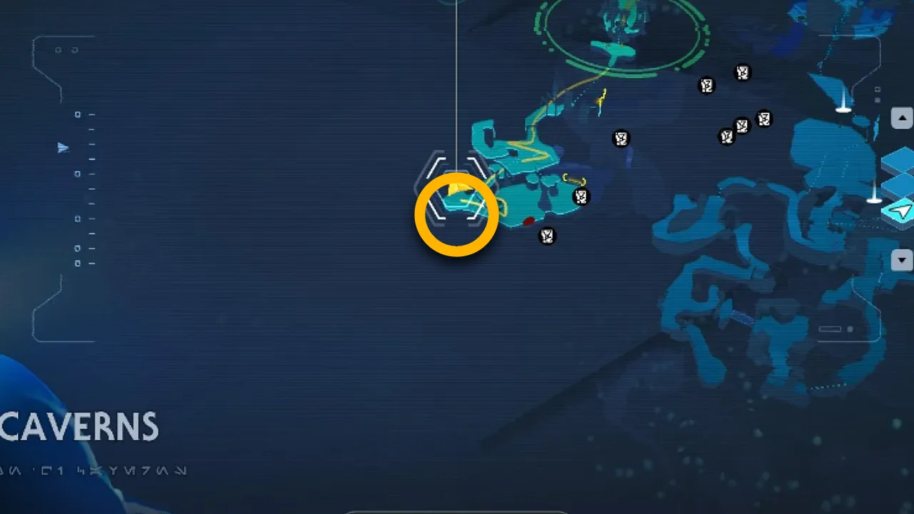 Phon'Qi Caverns Datadisc 1 location in Jedi: Survivor