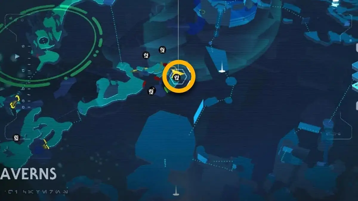 Phon'Qi Caverns Datadisc 6 map location in Jedi: Survivor