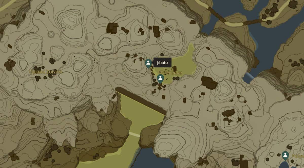 Emplacement de Jihato dans Zelda Tears of the Kingdom