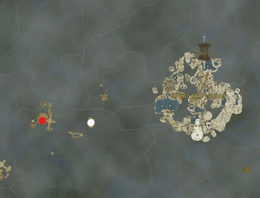 Emplacement du sanctuaire Jinodok dans Zelda Tears of the Kingdom