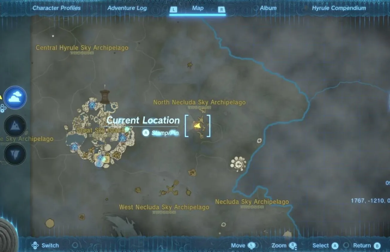 Emplacement du sanctuaire Josiu dans Zelda TotK