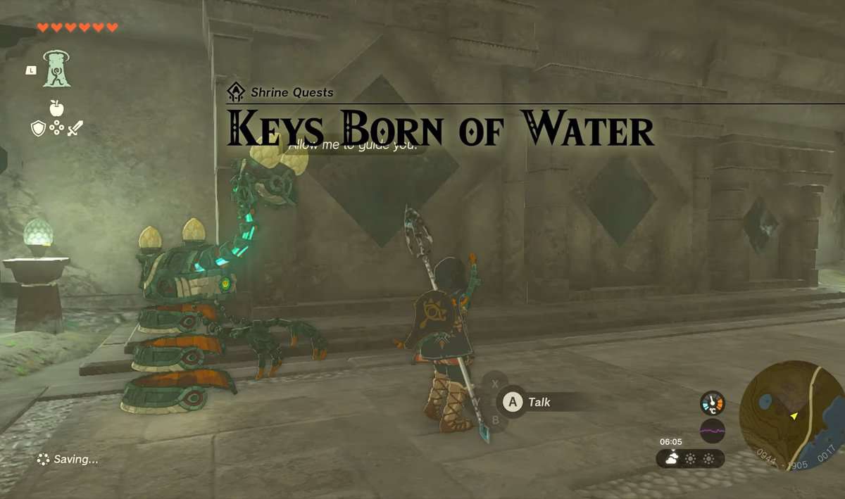 Clés nées de l'eau - Zelda : Tears Of The Kingdom