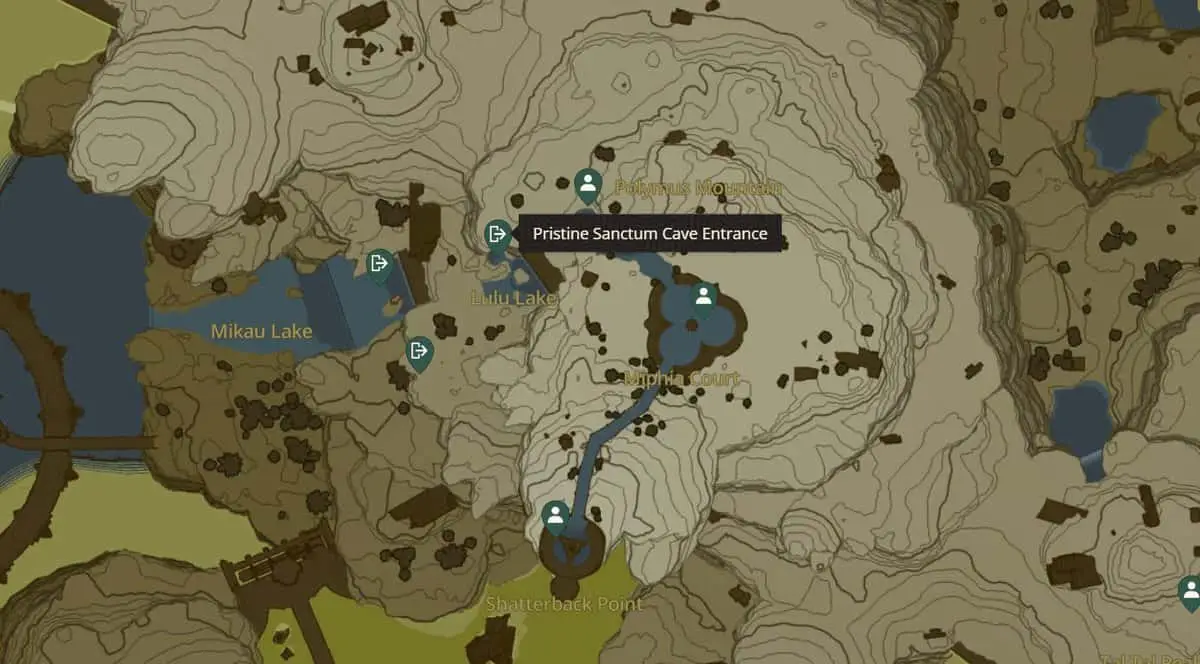 Emplacement du roi Dorephan dans Zelda Tears of the Kingdom