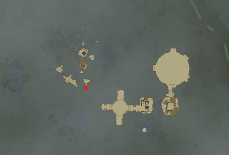 Emplacement du sanctuaire Kumamayn dans Zelda TotK