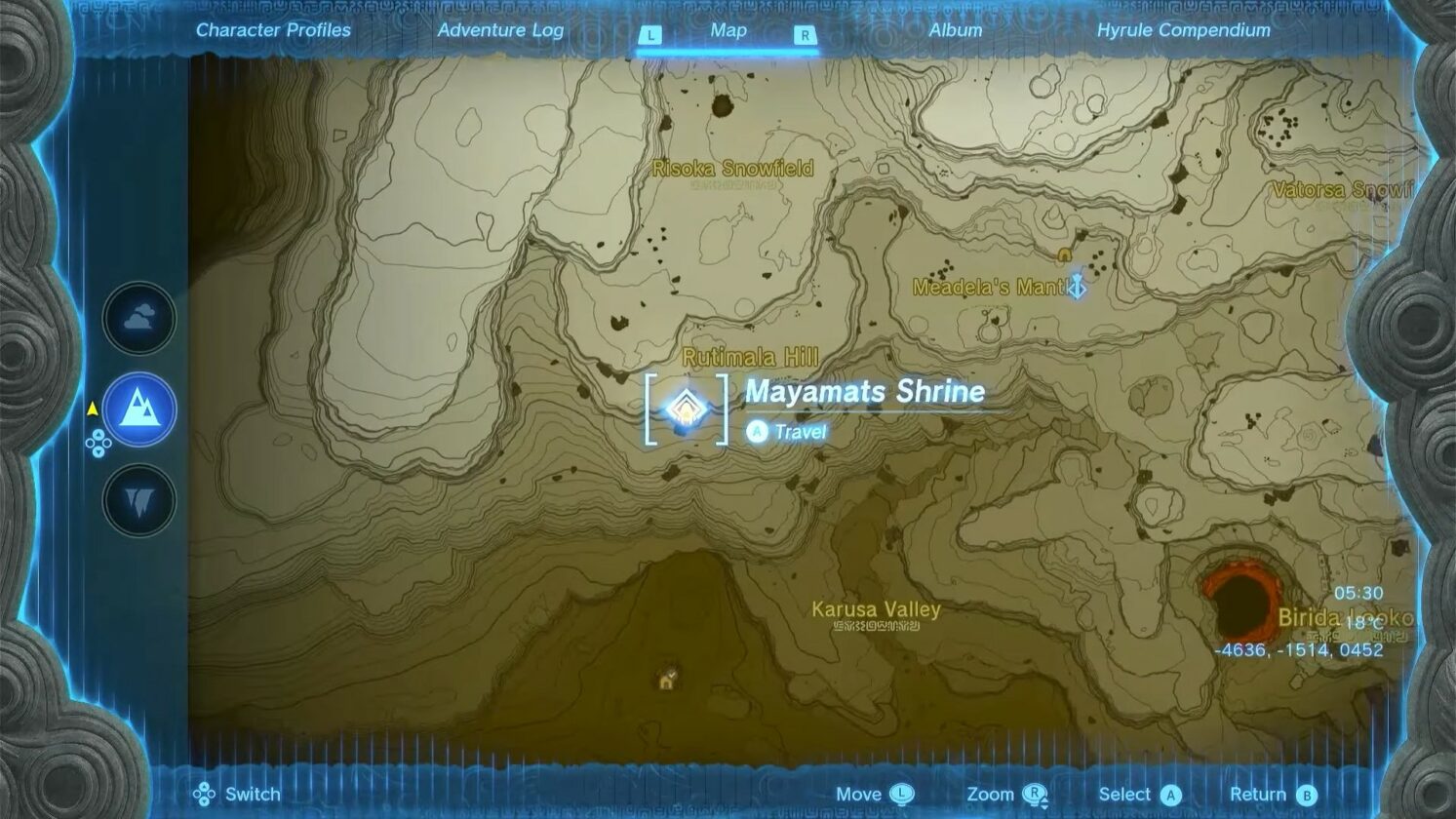les larmes du royaume mayamats emplacement du sanctuaire sur la carte