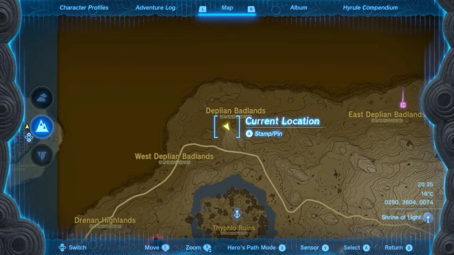 les larmes du royaume minetak emplacement du sanctuaire sur la carte