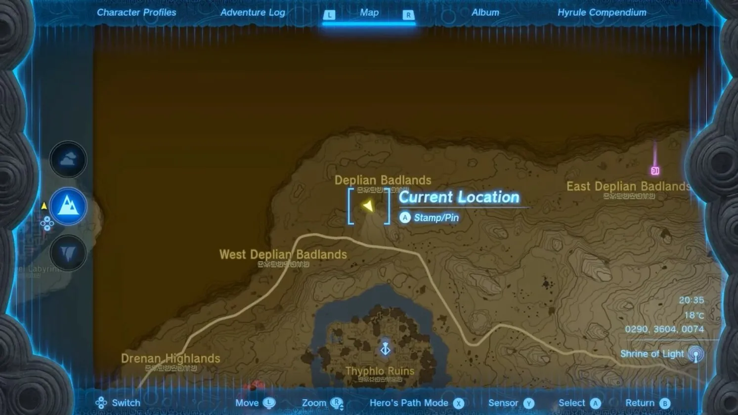 les larmes du royaume minetak emplacement du sanctuaire sur la carte