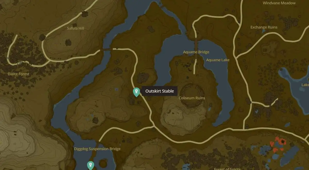 Zelda: Tears Of The Kingdom Emplacements et cartes des écuries