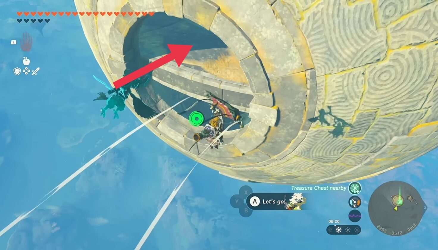 Plate-forme de sphère rotative dans Zelda TotK