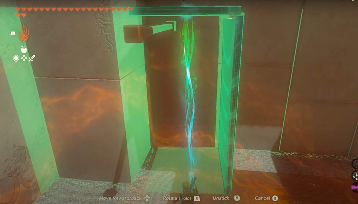 Le sanctuaire de Serutabomac place la plaque sur la poutre dans Zelda TotK