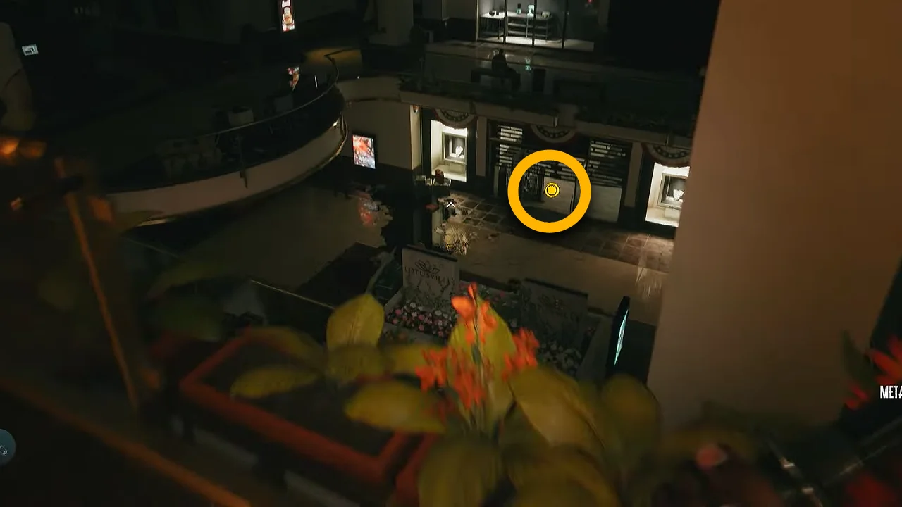 Boutique reliant le couloir de maintenance au centre commercial de Dead Island 2