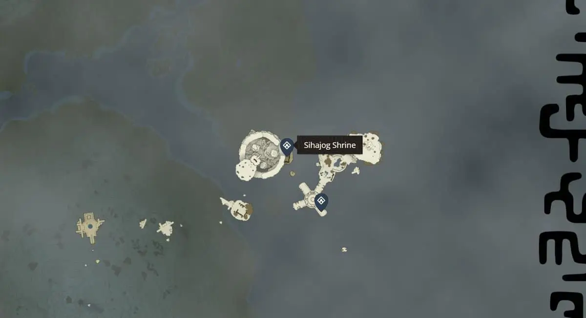 Emplacement du sanctuaire Sihajog dans Zelda TotK