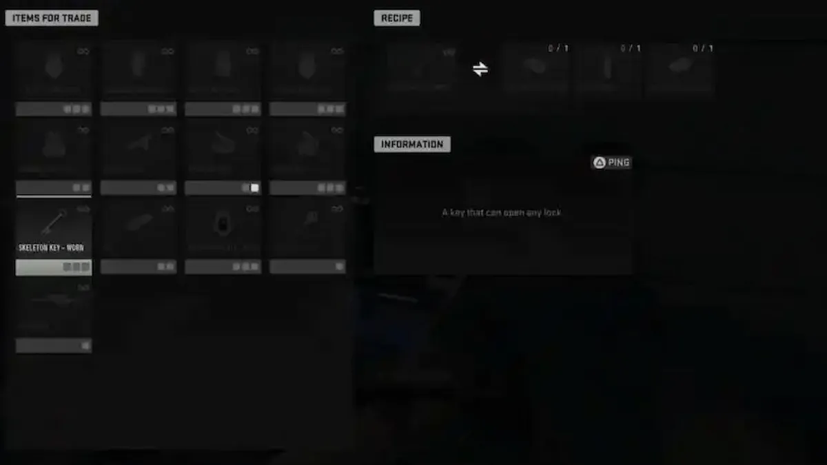 Recette de troc de clé squelette dans Warzone 2 Dmz