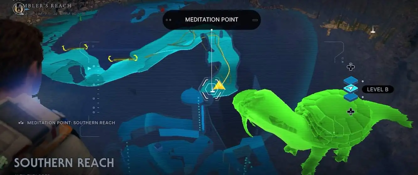 Southern Reach quatrième emplacement Priorite Shard dans Jedi Survivor