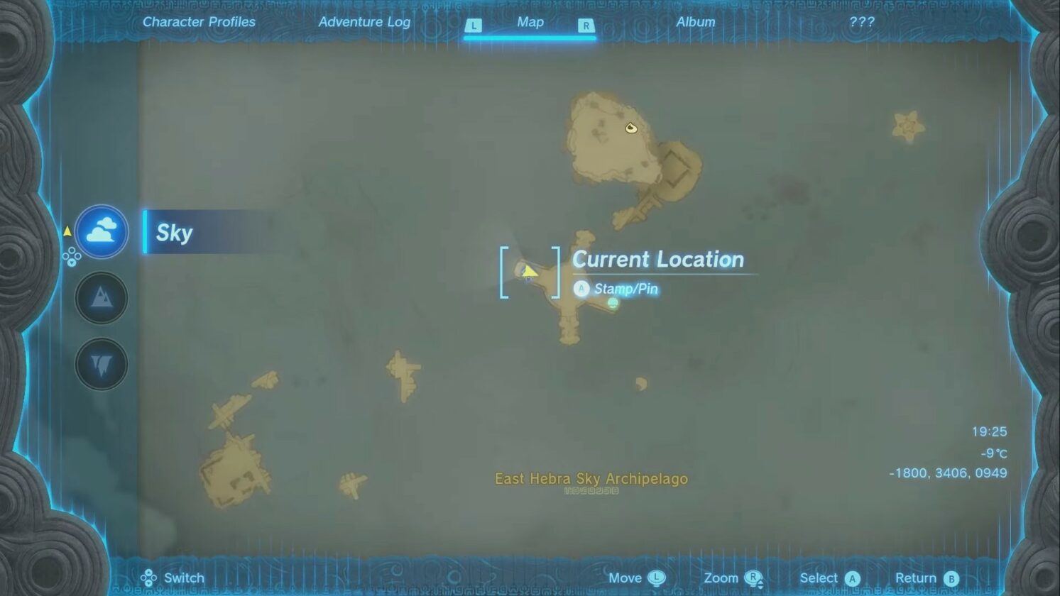 Emplacement du sanctuaire de Taninoud à Zelda TotK