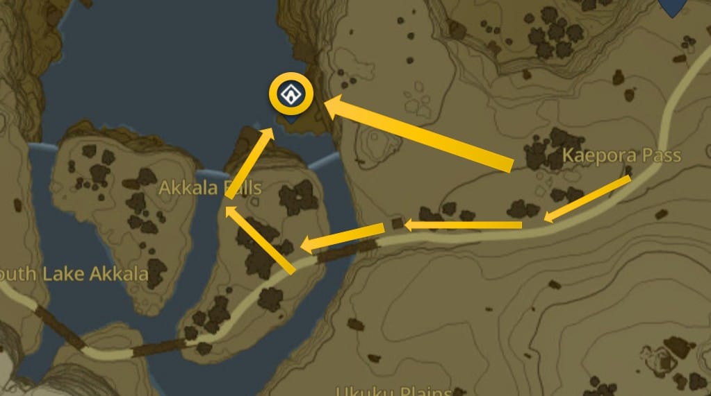 Le sanctuaire Jochi-ihiga est situé dans les hautes terres d'Akkala, Tears of the Kingdom