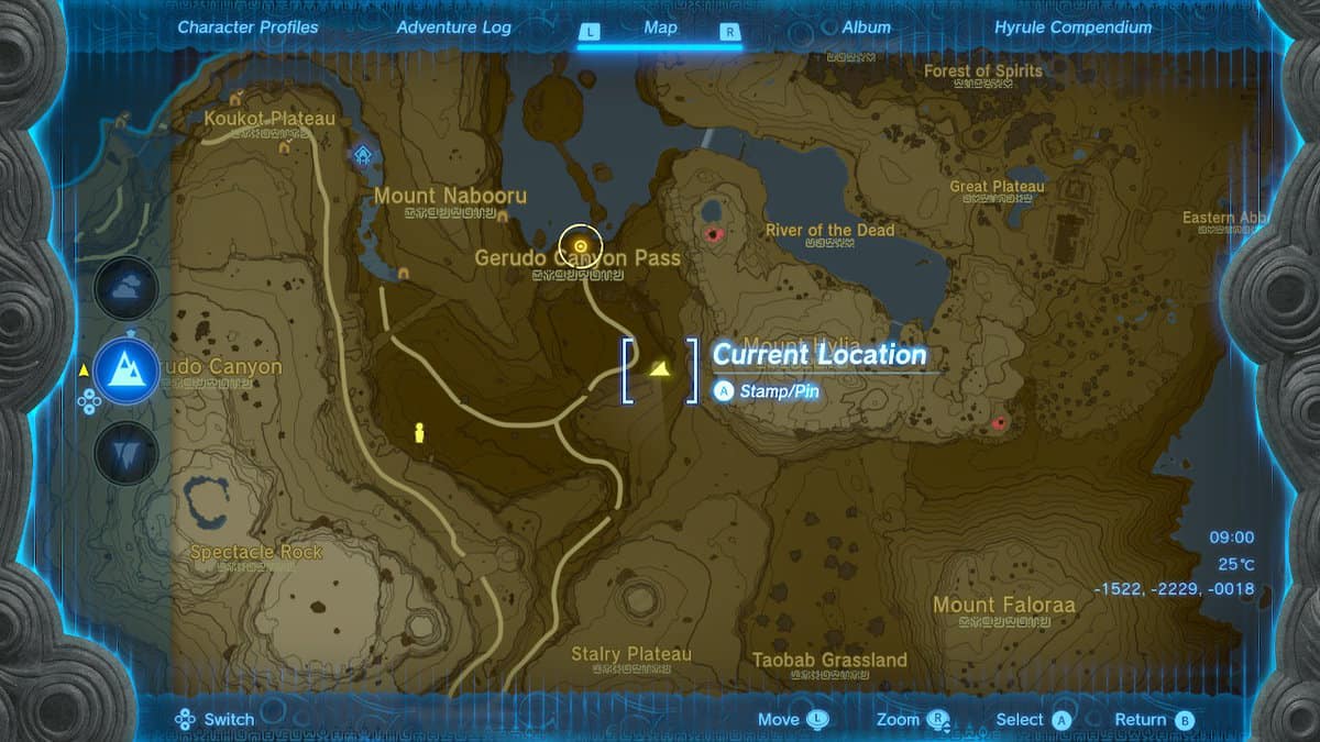 Catastrophe dans le canyon Gerudo voyageur manquant 1 emplacement dans Tears of the Kingdom