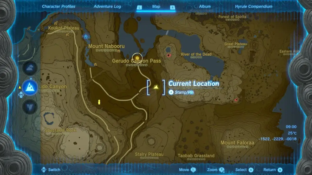 Catastrophe dans le canyon Gerudo voyageur manquant 1 emplacement dans Tears of the Kingdom