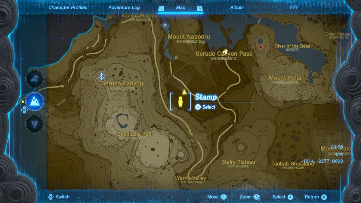 Catastrophe à Gerudo Canyon emplacement du voyageur 2 manquant dans Tears of the Kingdom