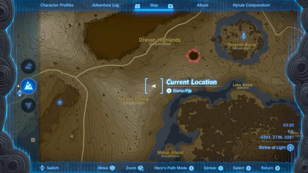 Emplacement de la carte du sanctuaire Kikakin dans Tears Of The Kingdom