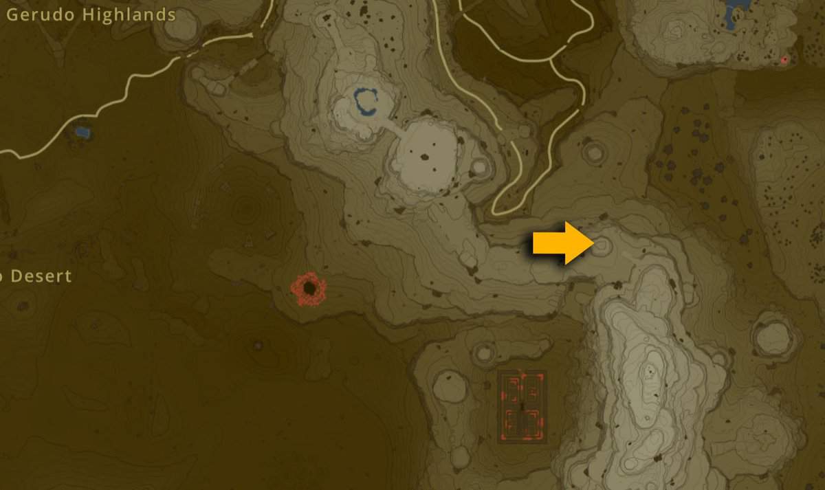 Emplacement de la carte du sanctuaire Kitawak dans Tears of the Kingdom