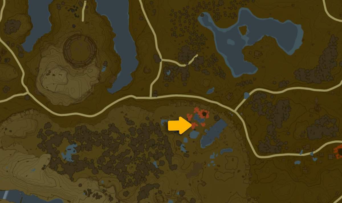 Emplacement de la carte du sanctuaire Kyokugon dans Tears of the Kingdom