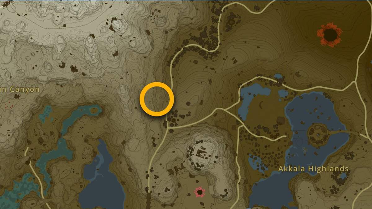 Emplacement de la carte du sanctuaire de Mayachideg dans Tears of the Kingdom