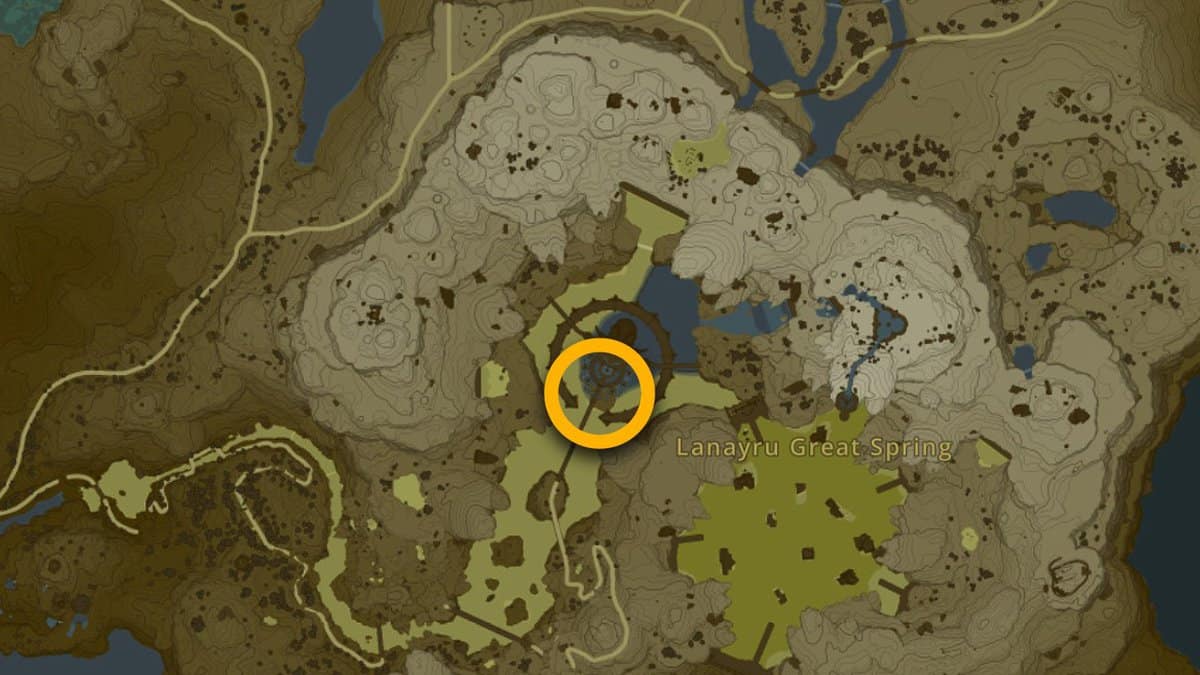 Emplacement de la carte du sanctuaire Mogawak dans Tears of the Kingdom