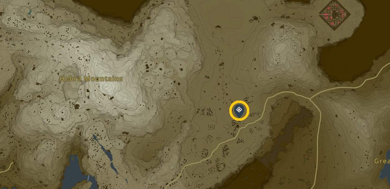 Emplacement de la carte du sanctuaire d'Orochium dans Tears of the Kingdom