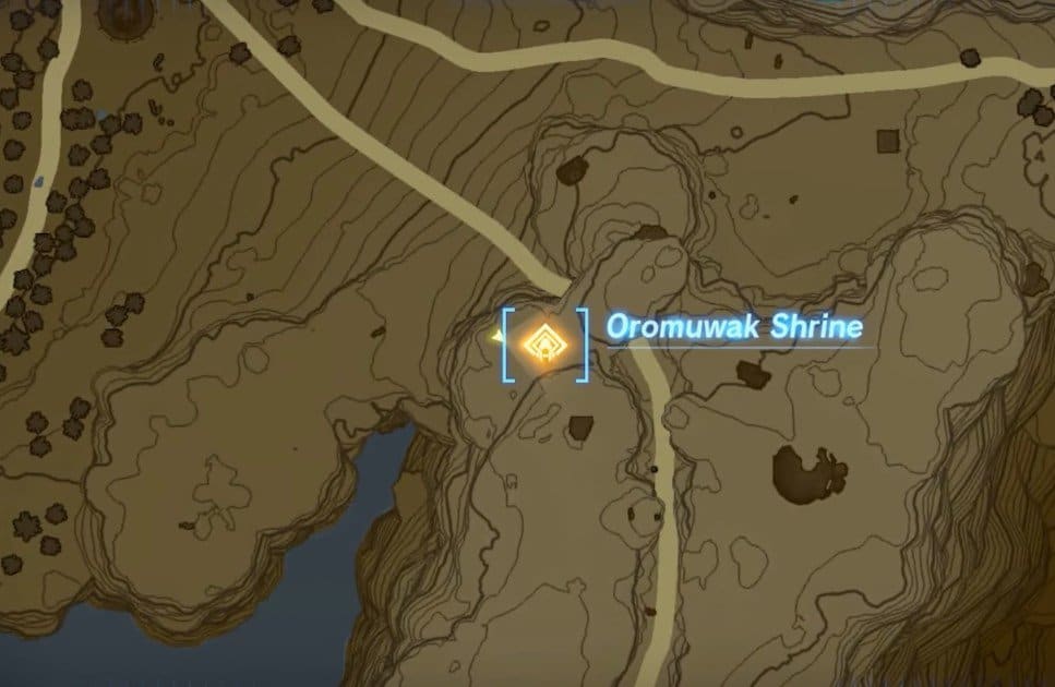 Emplacement de la carte du sanctuaire Oromuwak dans Tears of the Kingdom
