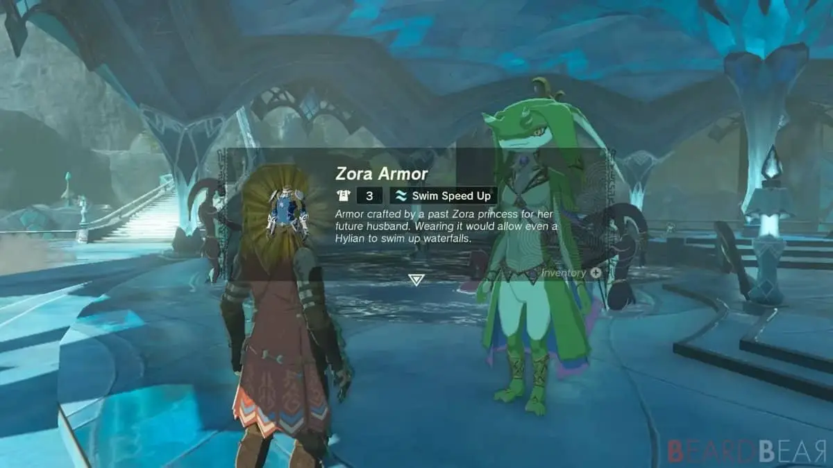 Zelda : Tears Of The Kingdom - Restauration de l'armure Zora