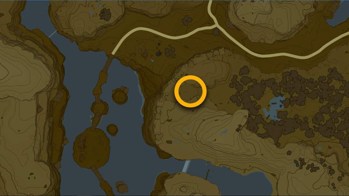 Emplacement de la carte du sanctuaire de Riogok dans Tears of the Kingdom