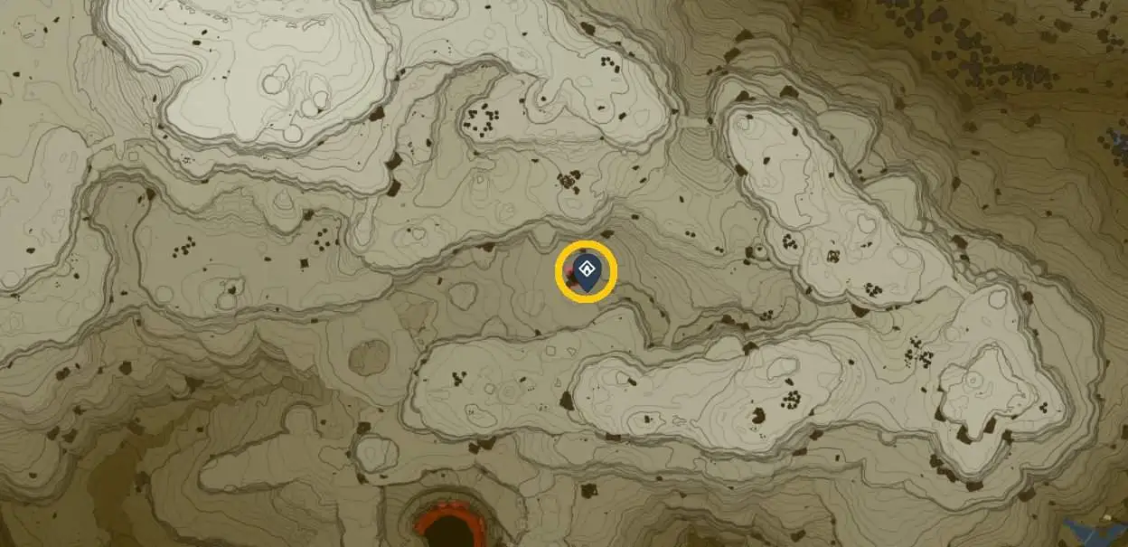 Emplacement de la carte du sanctuaire de Rotsumamu dans Tears of the Kingdom