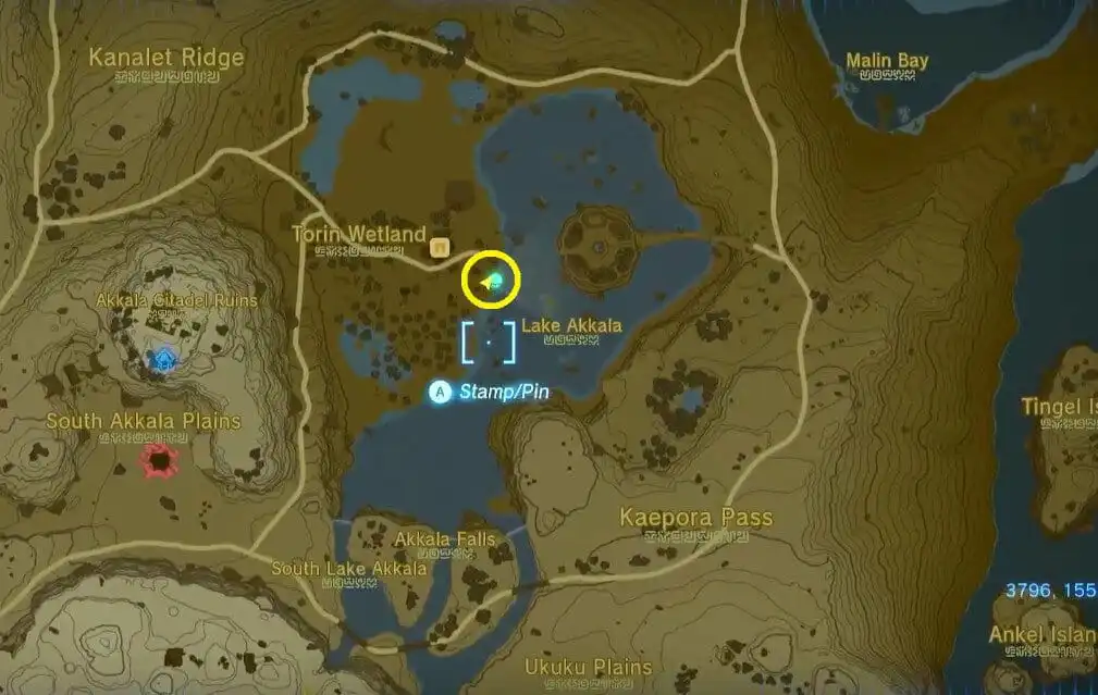 Emplacement de la quête Secrets Within dans Tears of the Kingdom