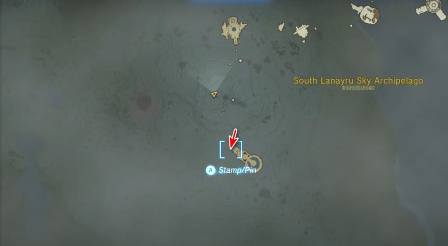 Emplacement de la carte du sanctuaire de Zakusu dans Tears of the Kingdom