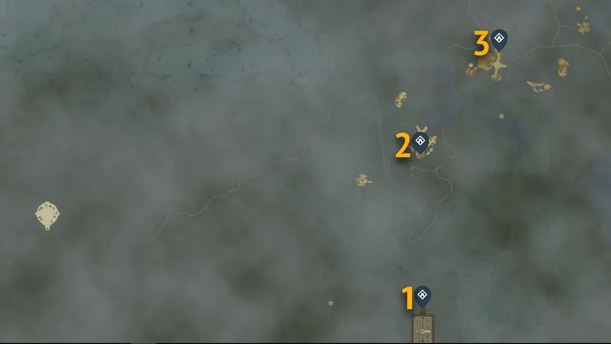 Emplacements sur la carte des sanctuaires célestes du centre d'Hyrule dans Tears of the Kingdom