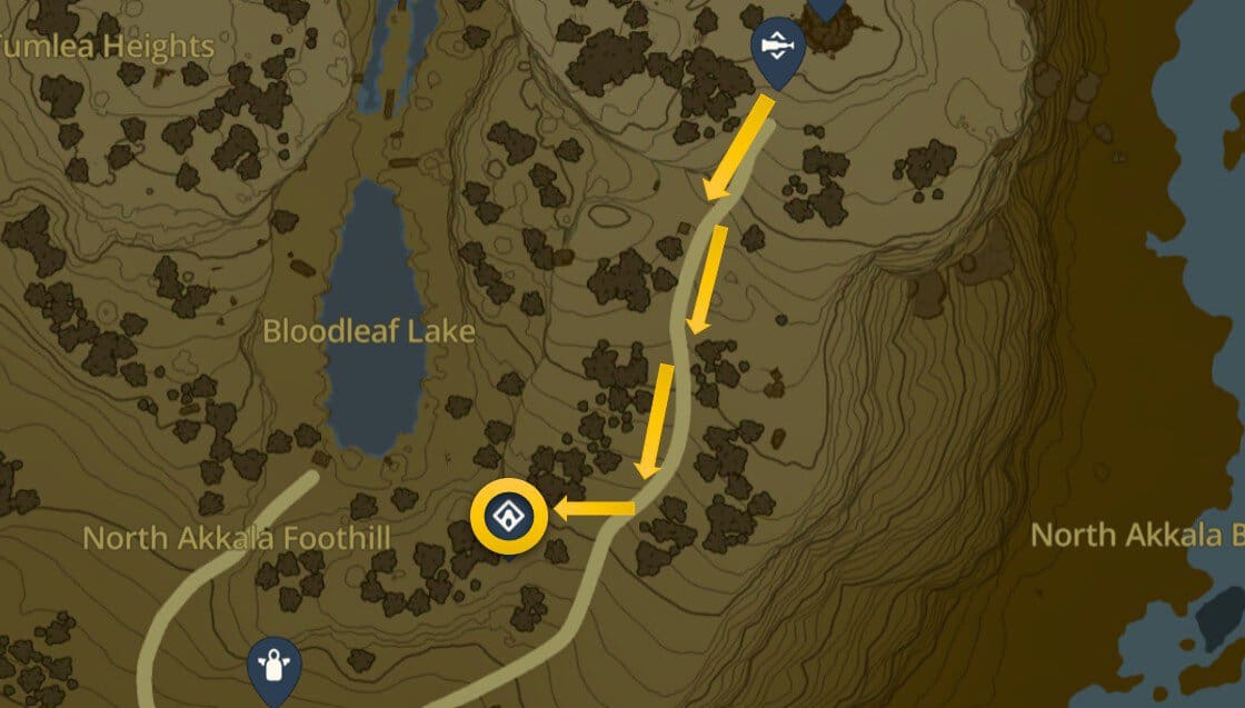 Emplacement du sanctuaire Jochi-iu à Deep Akkala