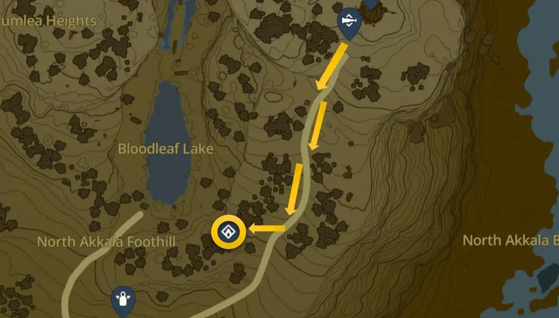 Emplacement du sanctuaire Jochi-iu à Deep Akkala