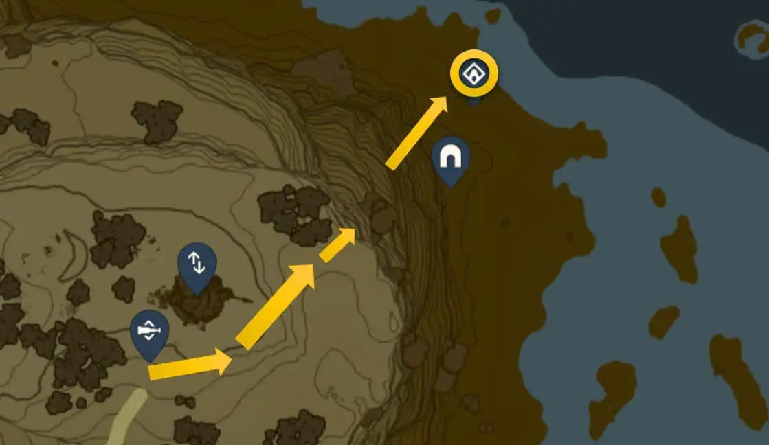 Zelda: emplacement du sanctuaire TotK Rasiwak à Deep Akkala