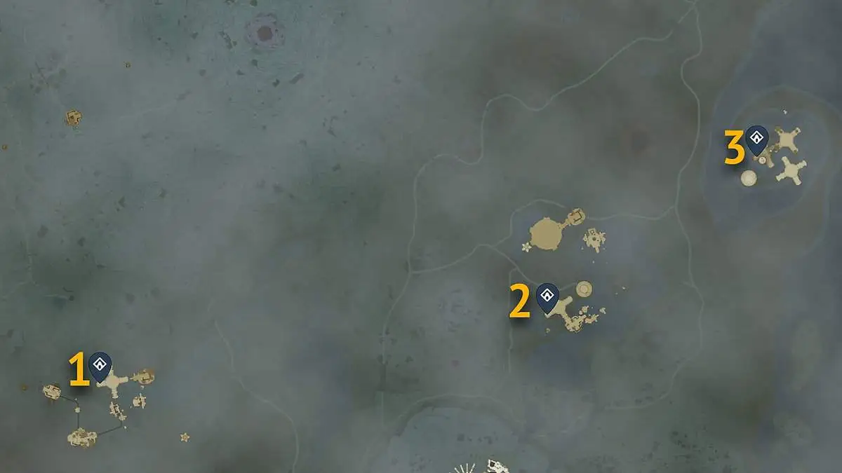 Emplacements sur la carte des sanctuaires célestes d'Elden dans Tears of the Kingdom