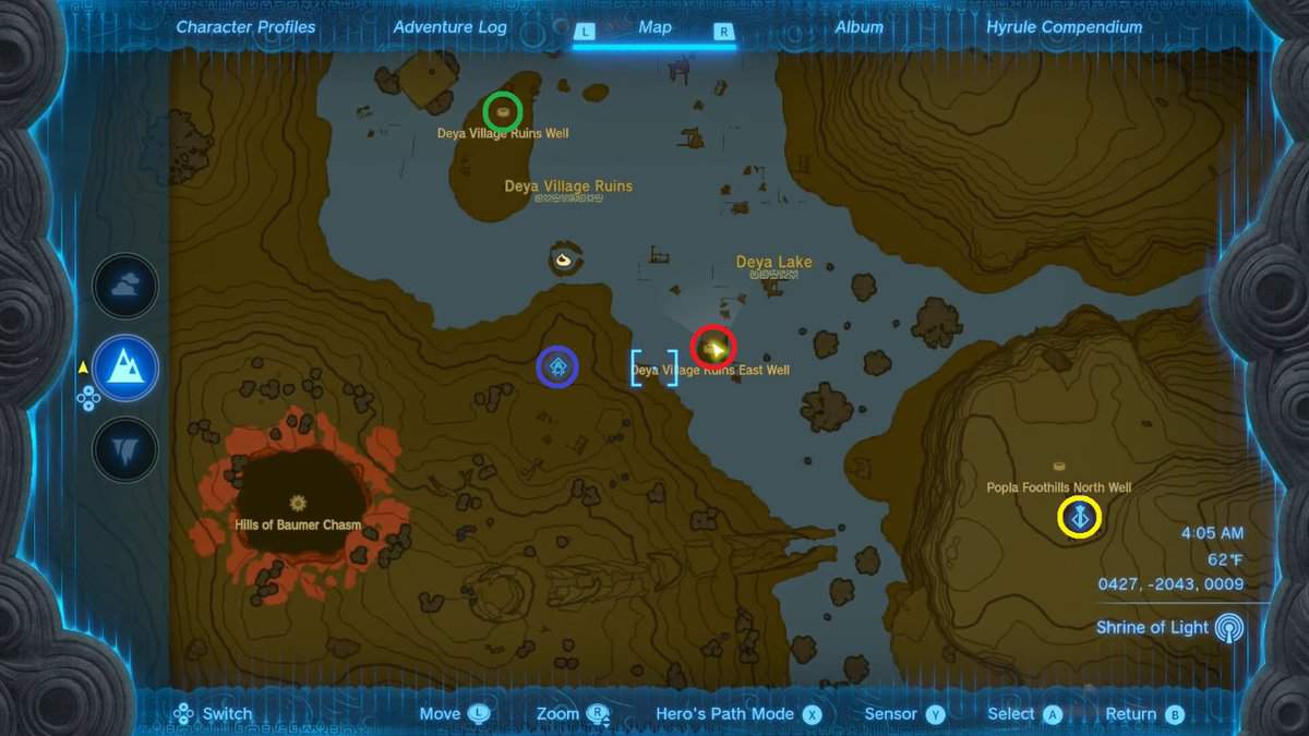 Emplacement de la carte du sanctuaire Susub dans Tears of the Kingdom