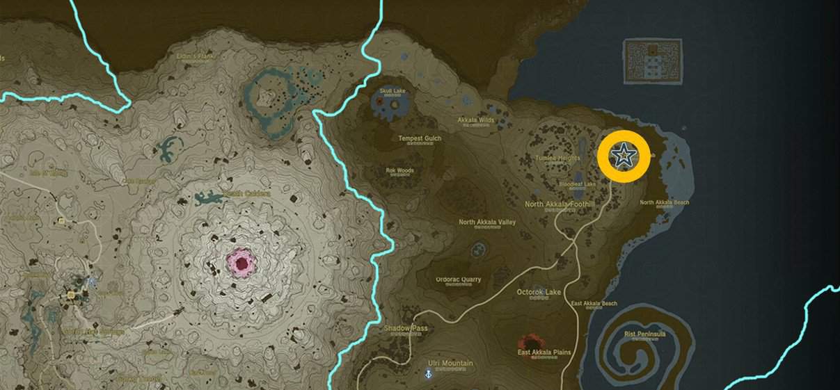 Emplacement du médaillon de voyage dans Tears of the Kingdom