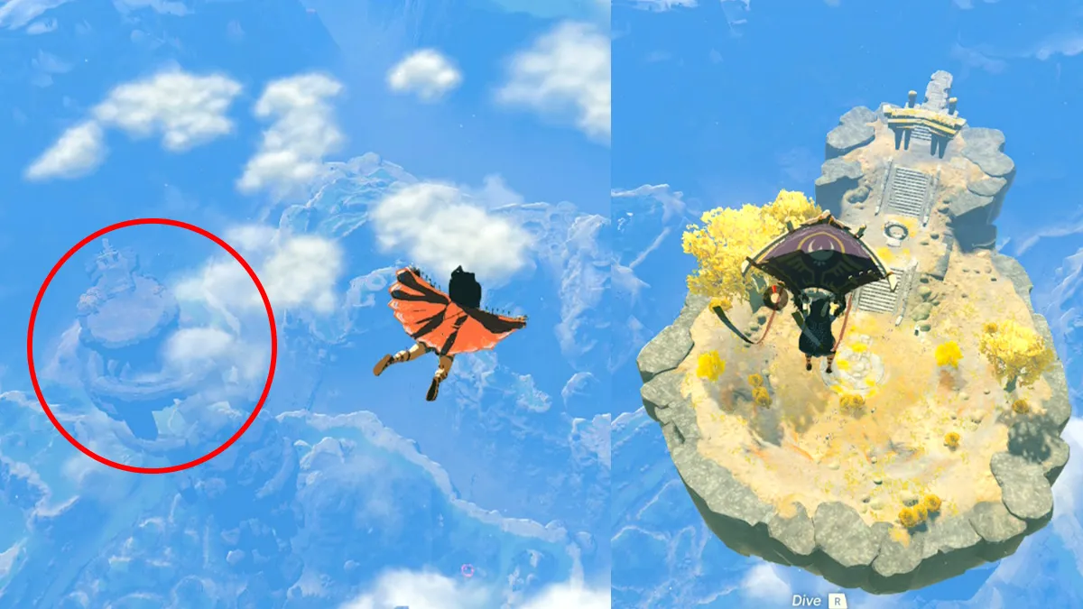 Tears Of The Kingdom Comment obtenir une chemise Glide Sky Island Landing