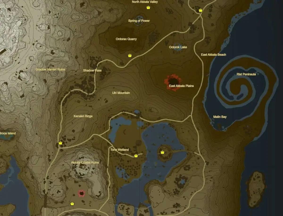 Emplacements des marmites dans Zelda TotK