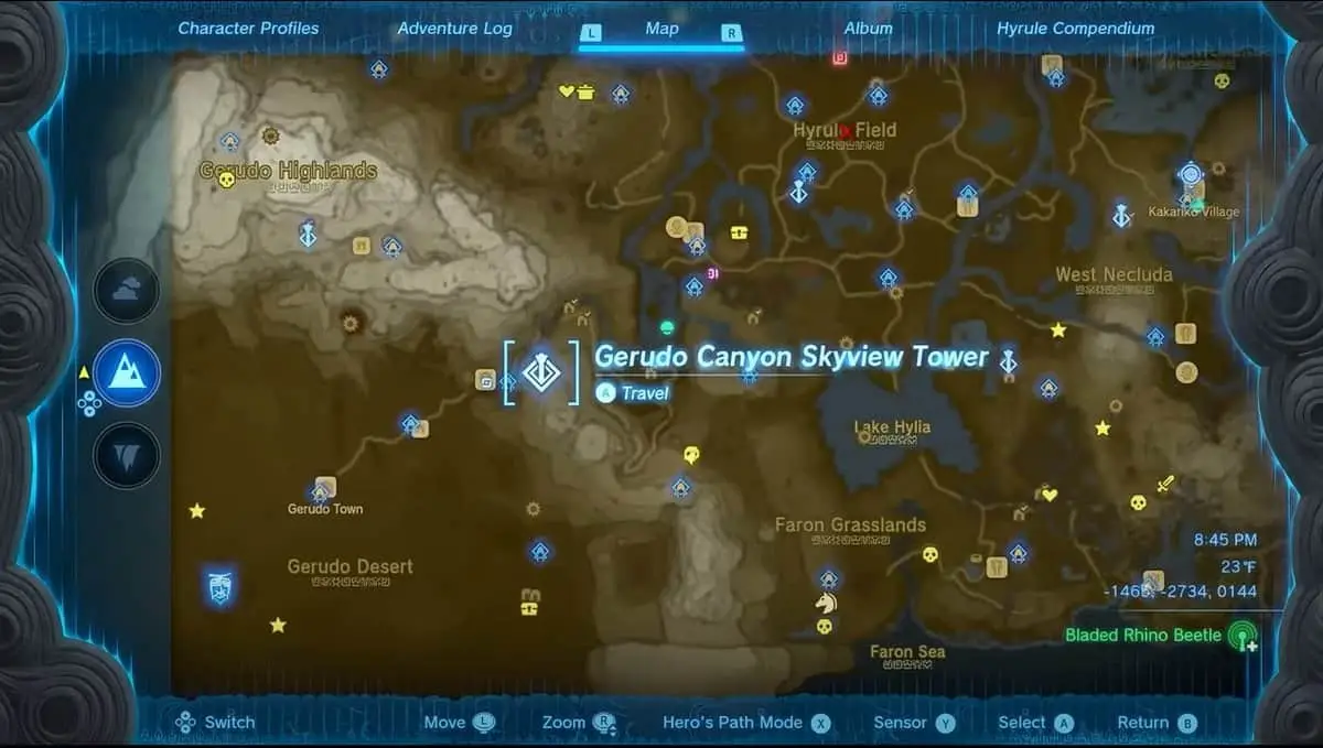 Zelda: Tears Of The Kingdom Emplacements de Lynel
