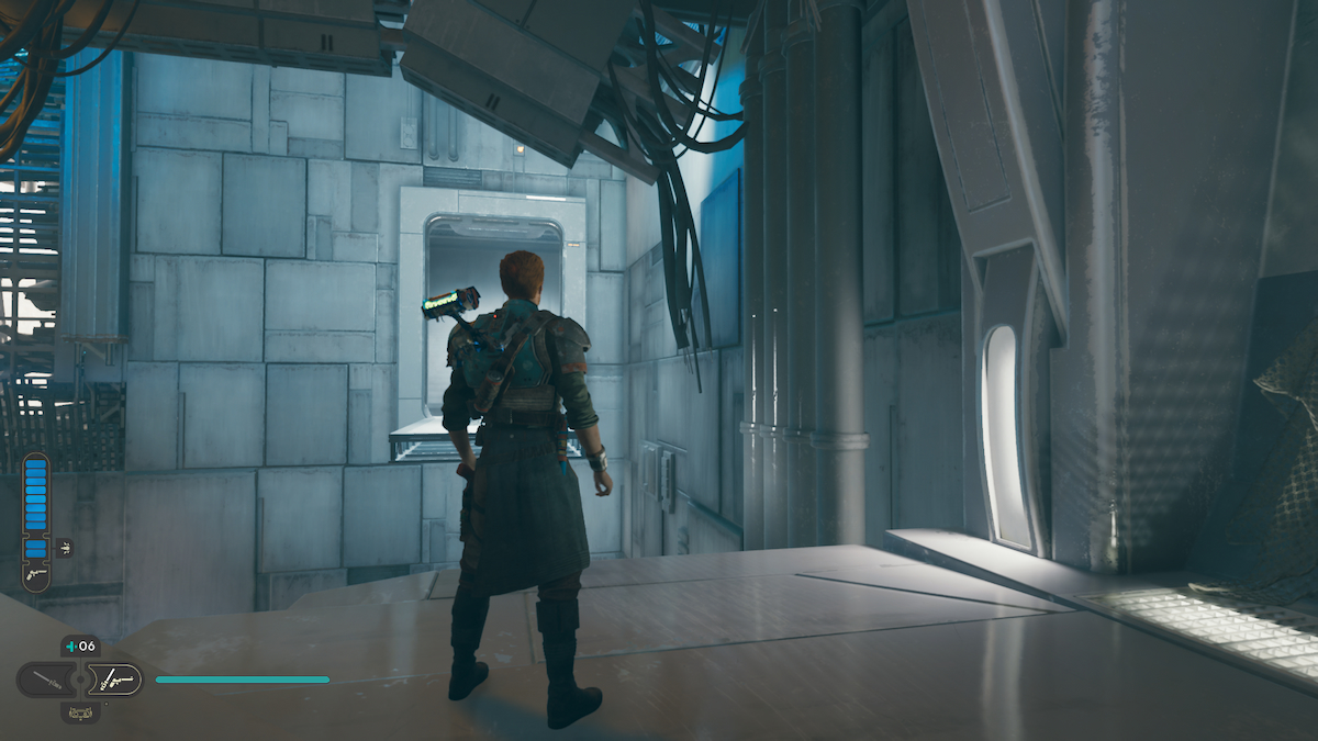 Cal regardant un rebord Comment obtenir des couleurs pour la tenue de commandant dans Star Wars Jedi: Survivor