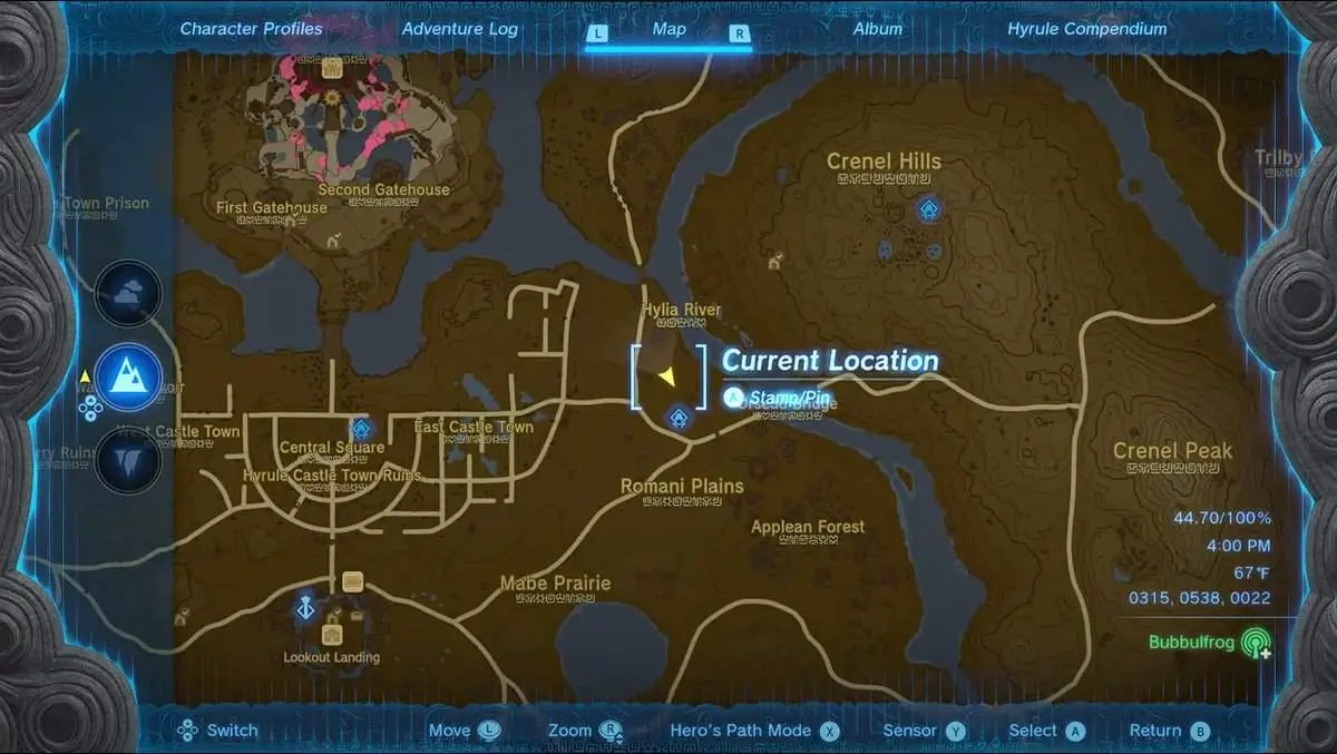 zelda totk satori emplacements des arbres de fleurs de cerisier