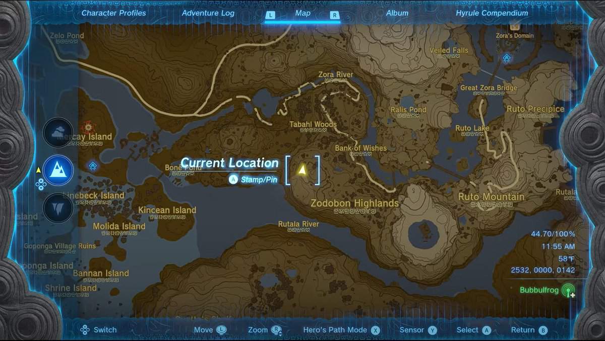 zelda totk satori emplacements des arbres de fleurs de cerisier