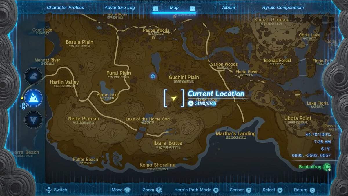 zelda totk satori emplacements des arbres de fleurs de cerisier