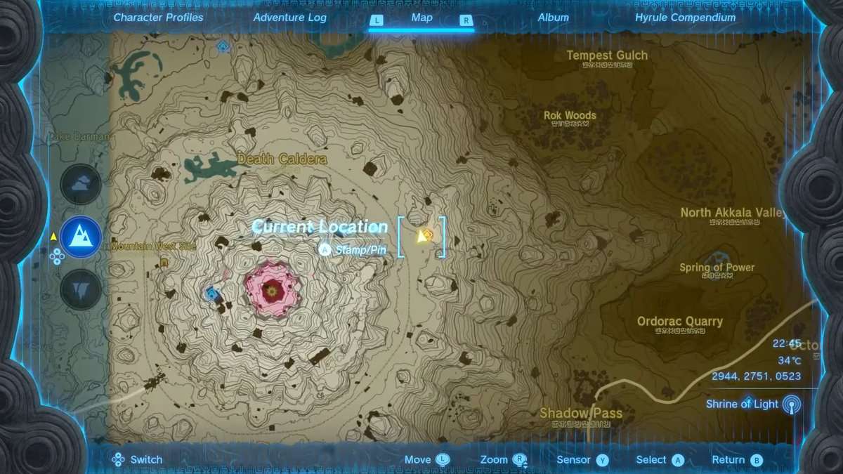 Zelda Tears of the Kingdom Le cristal de la caldeira de la mort